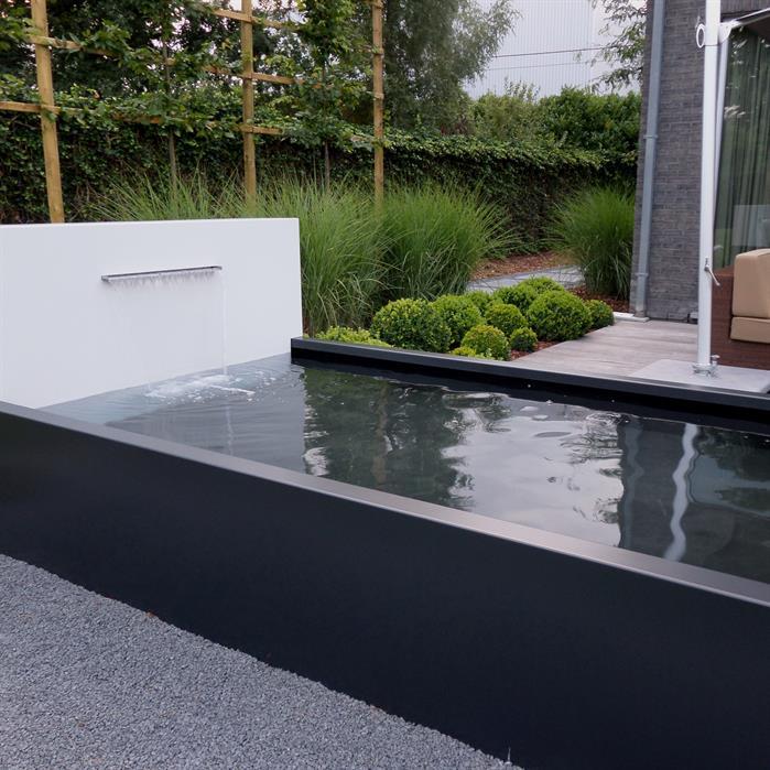 VM1.1.1500 (incl Waterfall 1500 + VP5 Pump) - Aluminium,Waterelementen,Vijvermuren vast,3000 x 250 x 600 mm